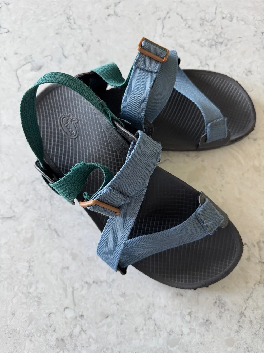 Chacos Men’s 9 Casual Strapped Sandals in Blue and Green